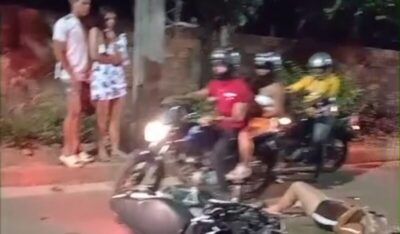 Grave acidente de motos que bateram de frente na ladeira do Residencial Amendoeira no bairro do Maracanã zona rural de São Luís