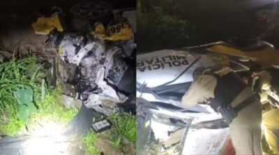 Urgente: Policial Militar morre após viatura cair em ribanceira durante perseguição a motociclista