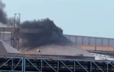 VÍDEO: Incêndio atinge silo de grãos no Complexo Portuário do Itaqui, em São Luís do Maranhão