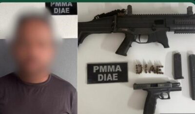 Suspeito de chefiar facção é preso com armamento pesado na BR-135 no Maranhão