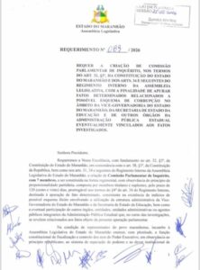 Requerimento para instalação de CPI para investigar vice-governador é lido na Assembleia
