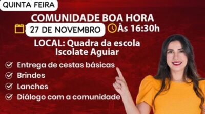 “GABINETE ITINERANTE: PREFEITA FABIANA MENDES LEVA SERVIÇOS AO POVOADO BOA HORA”