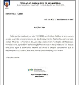 Eleição da Federação Maranhense de Basquete é suspensa após denúncias graves