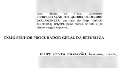 Felipe Camarão ingressa com ação judicial e no Conselho de Ética da Câmara, contra deputado Federal Paulo Bilynskyj