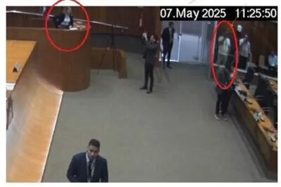 Imagens confirmam alerta de blogueiro a Camarão durante discurso de Mical