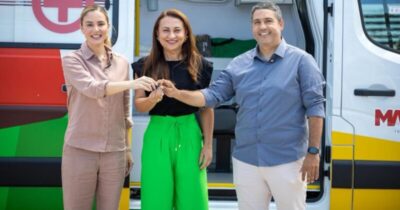 Natassia Weba e Hemeterio Weba reforçam a saúde com entrega de ambulância ao Hospital Regional de Santa Luzia do Paruá