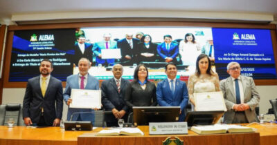 Alema homenageia Karla Bianca, Maria da Glória e Diego Amaral em sessão solene