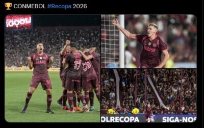 Em casa o Lanús venceu o Flamengo por 1 a 0 pelo jogo de ida da decisão da Recopa.