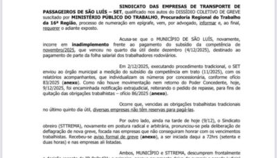 SET cobra, na Justiça, subsídio de novembro à Prefeitura de São Luís