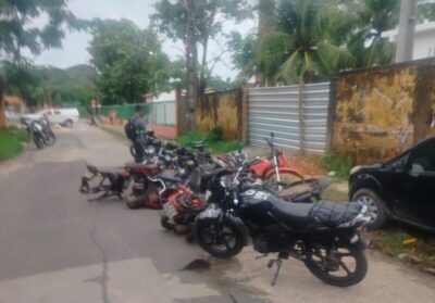 PM desmonta desmanche clandestino e apreende mais de 20 motos roubadas em São Luís