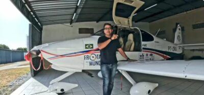 Piloto de avião que vai dar a volta ao mundo pousa em São Luís e se prepara para deixar o Brasil