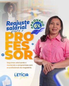 Prefeita Letícia de Sibá anuncia reajuste de 6% para professores da rede municipal de Bacurituba