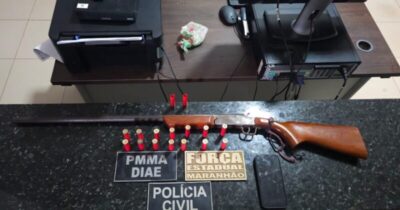 Mandado de prisão é cumprido na zona rural de Itapecuru Mirim; arma e caminhonete blindada são apreendidas