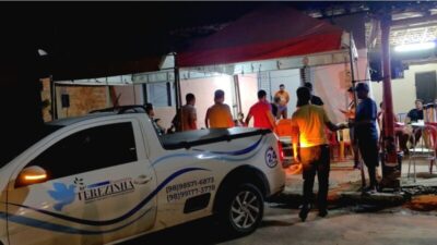 Jhonatan Silva Teixeira, 32 anos, estar sendo velado na rua Santos Carvalho, Urbano Santos-MA.