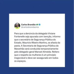 Secretário se afasta para garantir apuração transparente de denúncia