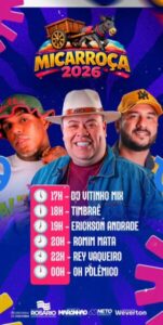 Micarroça 2026 promete agitar Rosário nesta quarta-feira, 18…