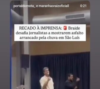 BRAIDE IMPEDE A PRESENÇA DOS ESTUDANTES QUE COBRAM PASSE LIVRE E LANÇA SÓ COM OS DINISTAS “SÃO LUÍS NA ILHA DA FANTASIA”