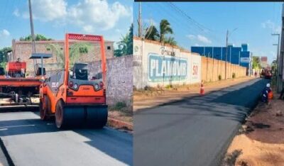 Pinheiro-MA: Principal via de acesso ao Residencial Coqueiro recebe pavimentação asfáltica