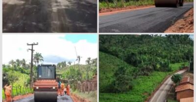 Povoado Centrinho recebe camada asfáltica em Trizidela do Vale