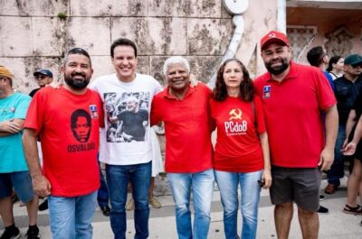 Felipe Camarão é o único pré-candidato ao governo a participar de ato contra golpistas no Maranhão