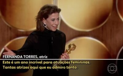 Fernanda Torres leva Globo de Ouro por atuação em ‘Ainda Estou Aqui’