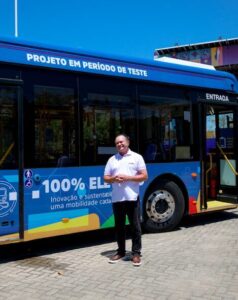 Brandão anuncia teste com ônibus 100% elétrico no semiurbano