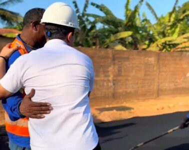 André da RalpNet acompanha obras de asfaltamento em Pinheiro