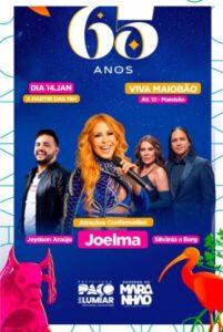 Fred Campos anuncia Joelma nos 65 anos de Paço do Lumiar