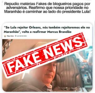 Marcus Brandão diz que foi novamente alvo de Fake News