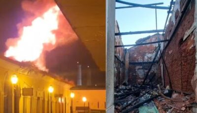 Incêndio atinge casarões históricos no Mercado das Tulhas, no Centro de São Luís