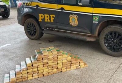 PRF apreende mais de 100 kg de maconha em porta-malas de veículo na BR-010