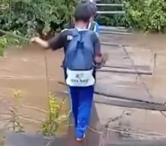 Ponte em condições precárias coloca estudantes em risco na zona rural de Balsas