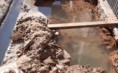 Vazamento de água causa prejuízos e preocupa moradores no Coroado, em São Luís