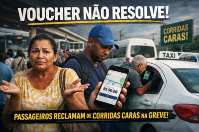 Voucher não resolve: passageiros reclamam de corridas caras em meio à greve dos ônibus