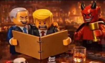 Simulação perigosa!!! Irã usa bonecos Lego em vídeo que simula ataques a Trump e Netanyahu; ASSISTA!