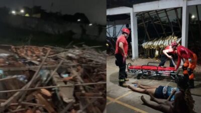 Desabamento em clube deixa feridos na Cohab