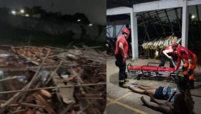 Teto de clube na Cohab desaba e deixa feridos