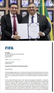 FIFA ameaça deixar Brasil fora da Copa do Mundo caso Flavio Dino e juiz Douglas Matins mantenham intervenção na FMF