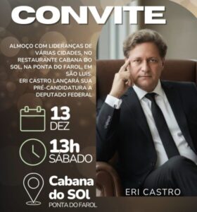 “ART NOVEAU”! MARANHÃO GANHA NOVO NOME NA DISPUTA FEDERAL: Eri Castro lança pré-candidatura com badalado almoço na “Cabana do Sol” em evento de destaque…