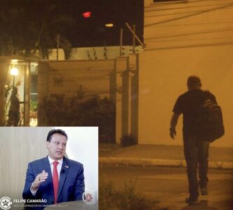EXCLUSIVO: homem ligado à segurança de Felipe Camarão entra na Vice-Governadoria com mochila “misteriosa”