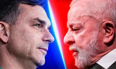 Flávio Bolsonaro aparece à frente de Lula no 2º turno, aponta pesquisa