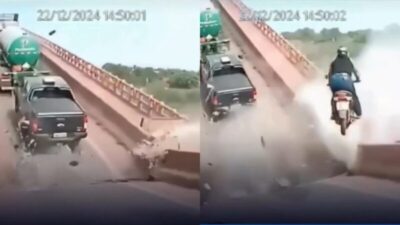 ASSISTA! Novas imagens do desabamento da ponte em Estreito mostram veículos caindo dentro do Rio Tocantins