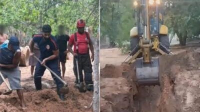 Homem morre soterrado durante retirada de manilhas em poço em Timon