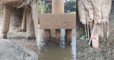 TRAGÉDIA ANUNCIA: Ponte sobre o Rio Preto preocupa moradores