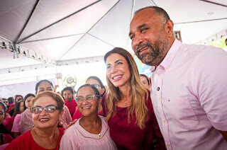 Prefeito Roberto Costa e a primeira-dama do Estado, Larissa Brandão, lançam em Bacabal a campanha Maranhão Rosa