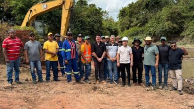 Prefeito André da RalpNet dá início à construção da ponte de concreto entre Ribeirão Sítio e Ribeirão de Baixo