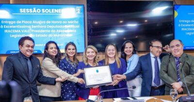 Iracema Vale recebe Placa de Honra ao Mérito na Câmara Municipal de São Luís