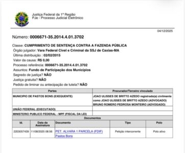 Prefeito Enoque Mota se reúne com Dra. Glenda, Juíza Federal, para discutir liberação de precatórios do Fundef de Pastos Bons