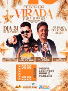 Prefeitura de Pastos Bons promove Festa da Virada com shows e programação gratuita