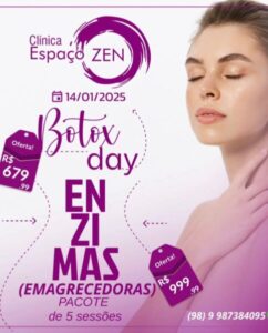 Clínica Espaço Zen realiza o evento “Botox Day e Enzimas Emagrecedoras” e inaugura o setor de Estética nesta terça-feira (14)